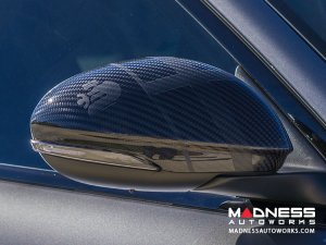 Alfa Romeo Stelvio Mirror Covers - Carbon Fiber- Full Replacements - Alfa Romeo Theme